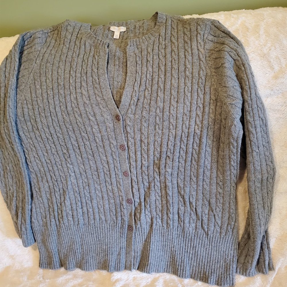 Talbots gray cardigan
